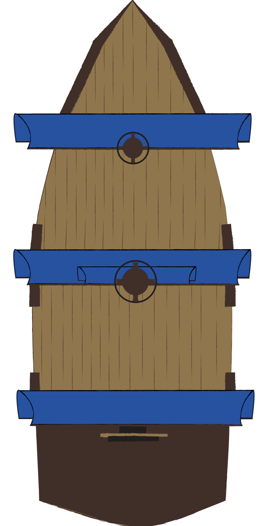 Ahoy Captain's blue boat